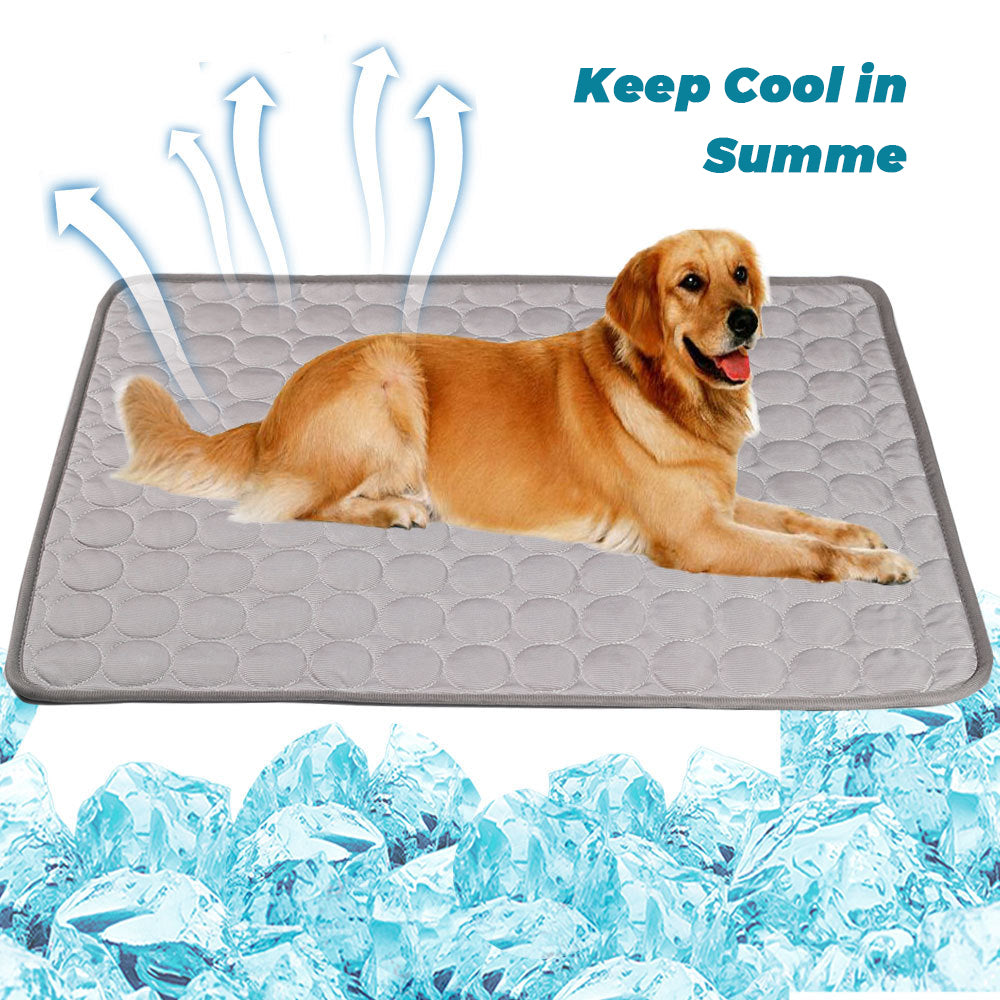 Coloody Pet Dog Washable Dog Cooling Mat Ice Silk Pet Self Cooling Pad Blanket，Suitable for Dogs and Cats