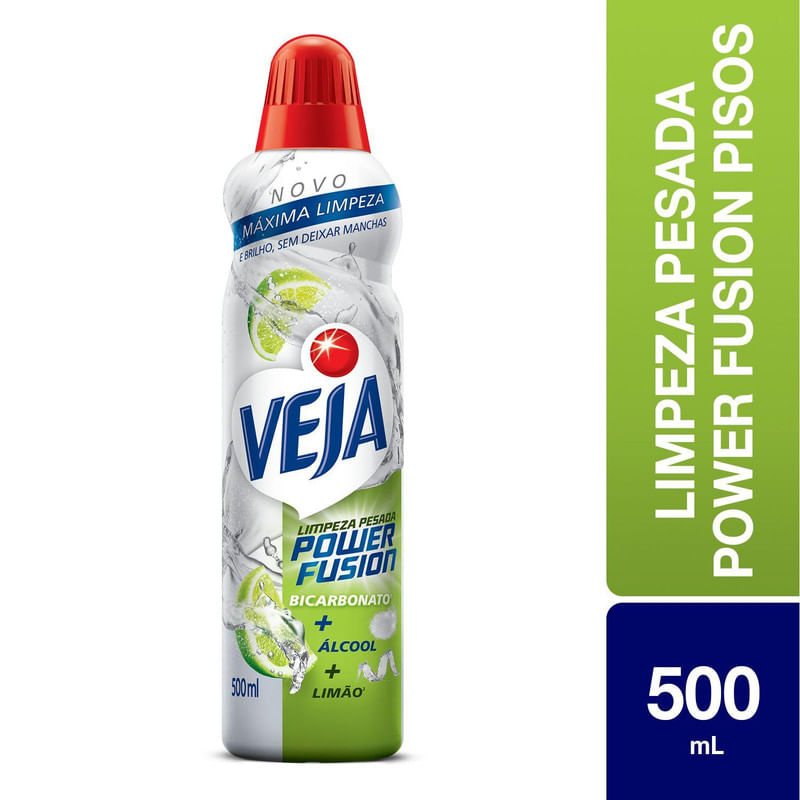 Veja Limpeza Pesada Power Fusion Limao Limpador de Pisos 500mL