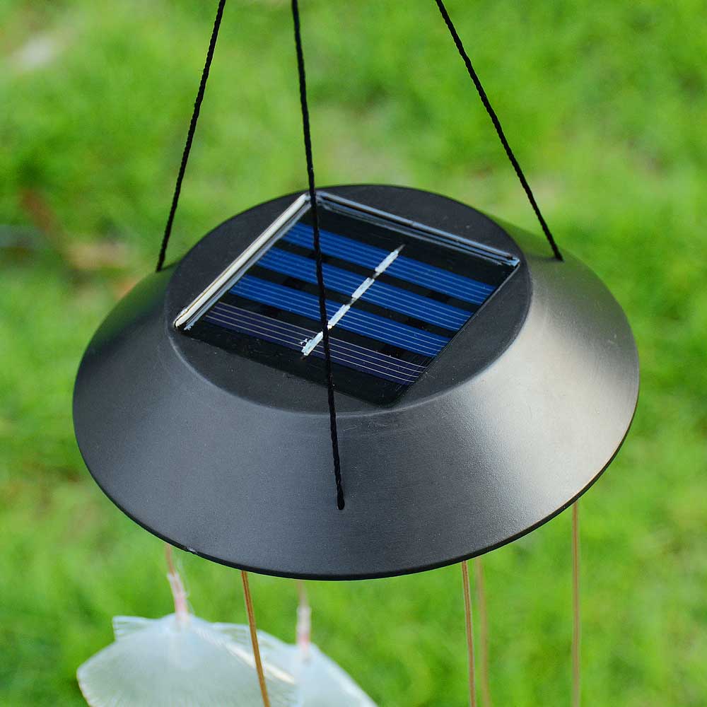 Yescom Solar LED Wind Chime Color Changing Decor Light Shell