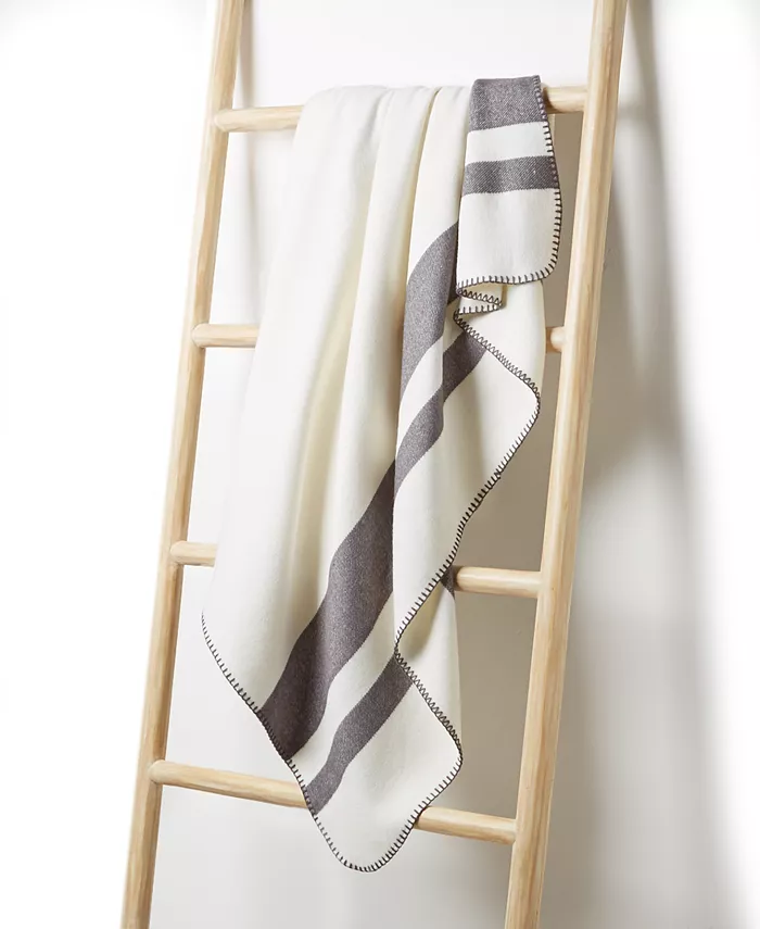 Charter Club Textured Stripe Oversized Throw， 60