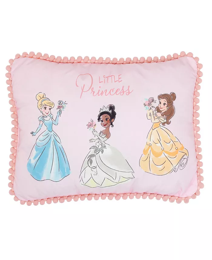Lambs Ivy Disney Princesses Pink Decorative Baby Nursery Throw Pillow