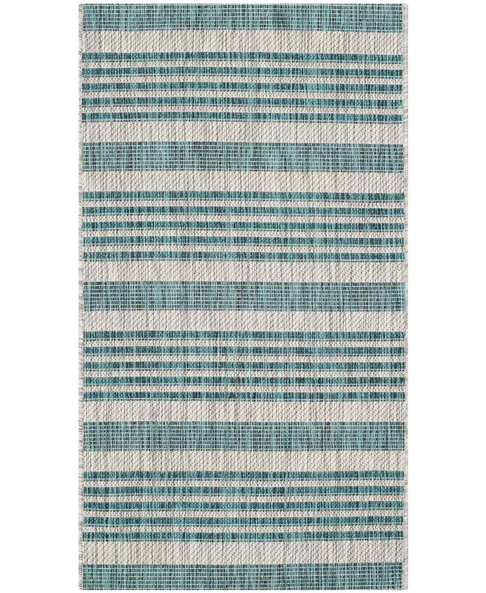 Safavieh Courtyard Gray and Blue 2' x 3'7