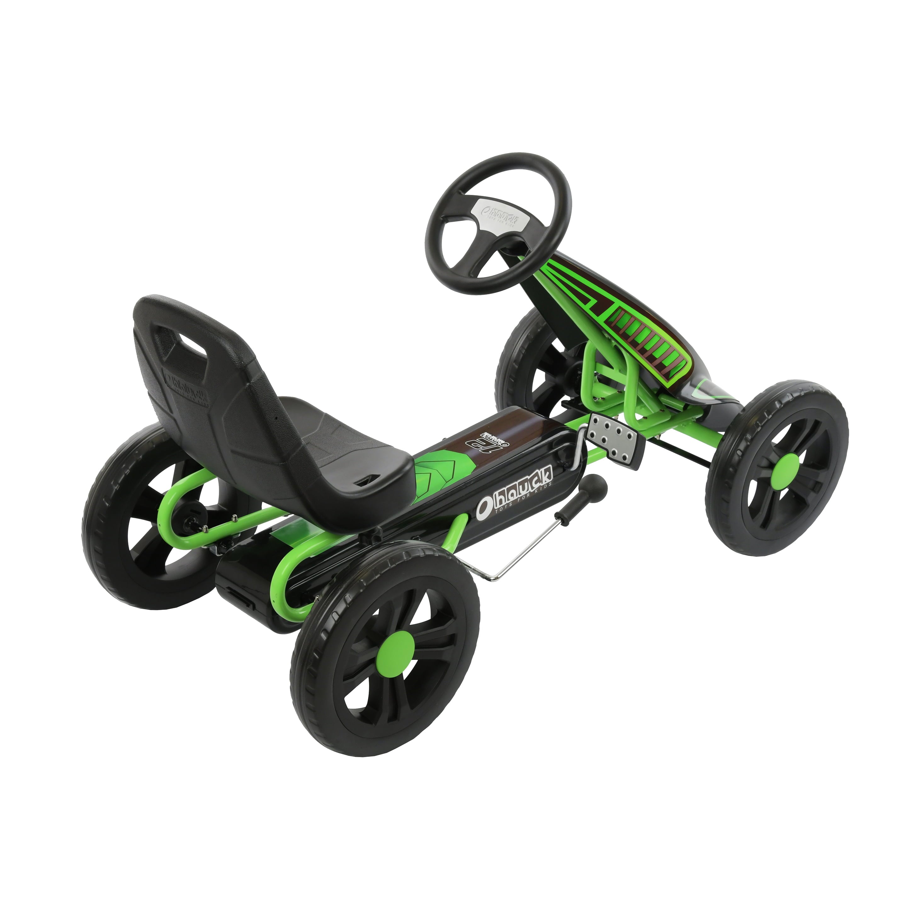 hauck Hurricane foot and Pedal Go Kart Ride-on with Durable Steel Tube Frame， Boys and Girls Ages 4 and up