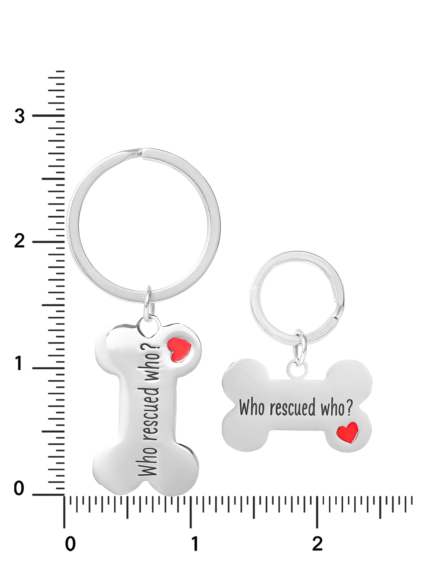 Connections from Hallmark Stainless Steel Dog Who Rescued Who Tag and Keychain Set