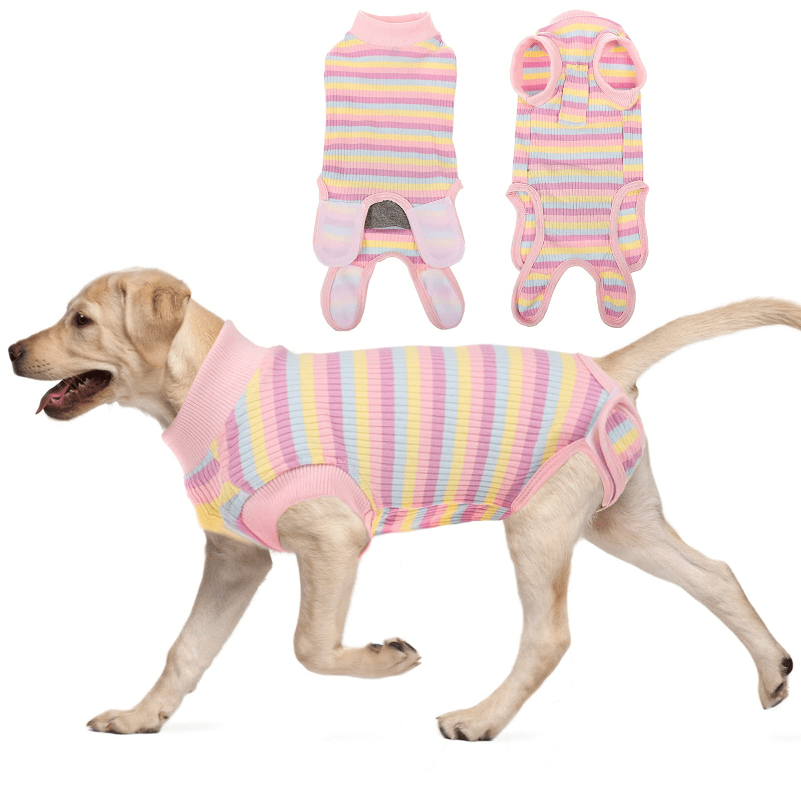 Qbleev Recovery Suit for Dogs After Surgery，Pet Cone E-Collar Bandages Alternative Recovery Vest， Post-Operative Clothes.Professional Surgical Pet Wear for Abdominal Wounds and Weaning