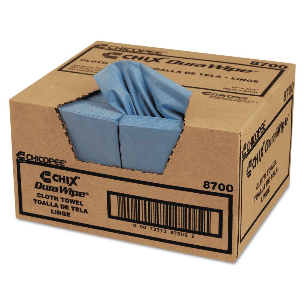 CHICOPEE VeraClean Critical Cleaning Wipes Smooth Texture Quarter-Fold 12 in. x 13 in. Blue 400Carton CHI8700