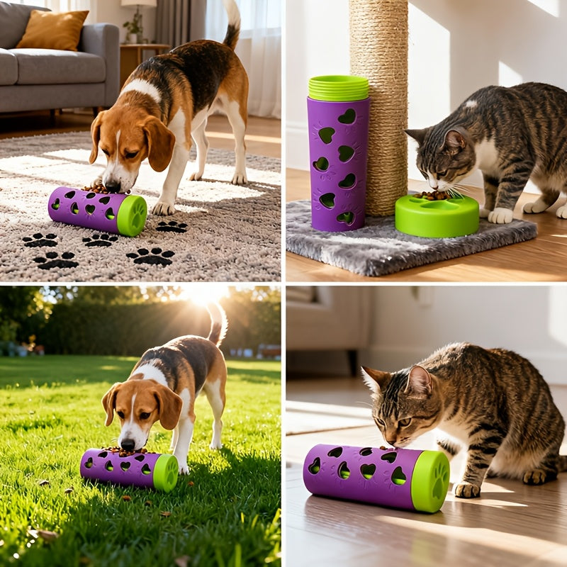 Interactive Dog Treat Dispenser Toy – Slow Feeder Puzzle Roller for Dogs & Cats