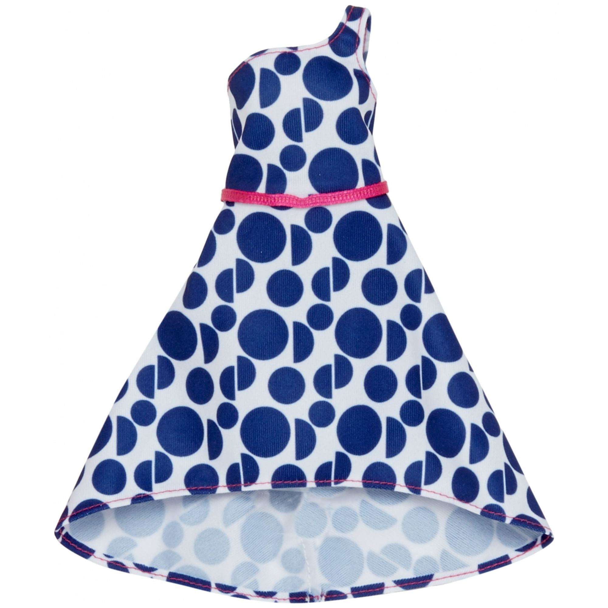 Barbie Trendy Blue Polka Dot Fashion Dress 11