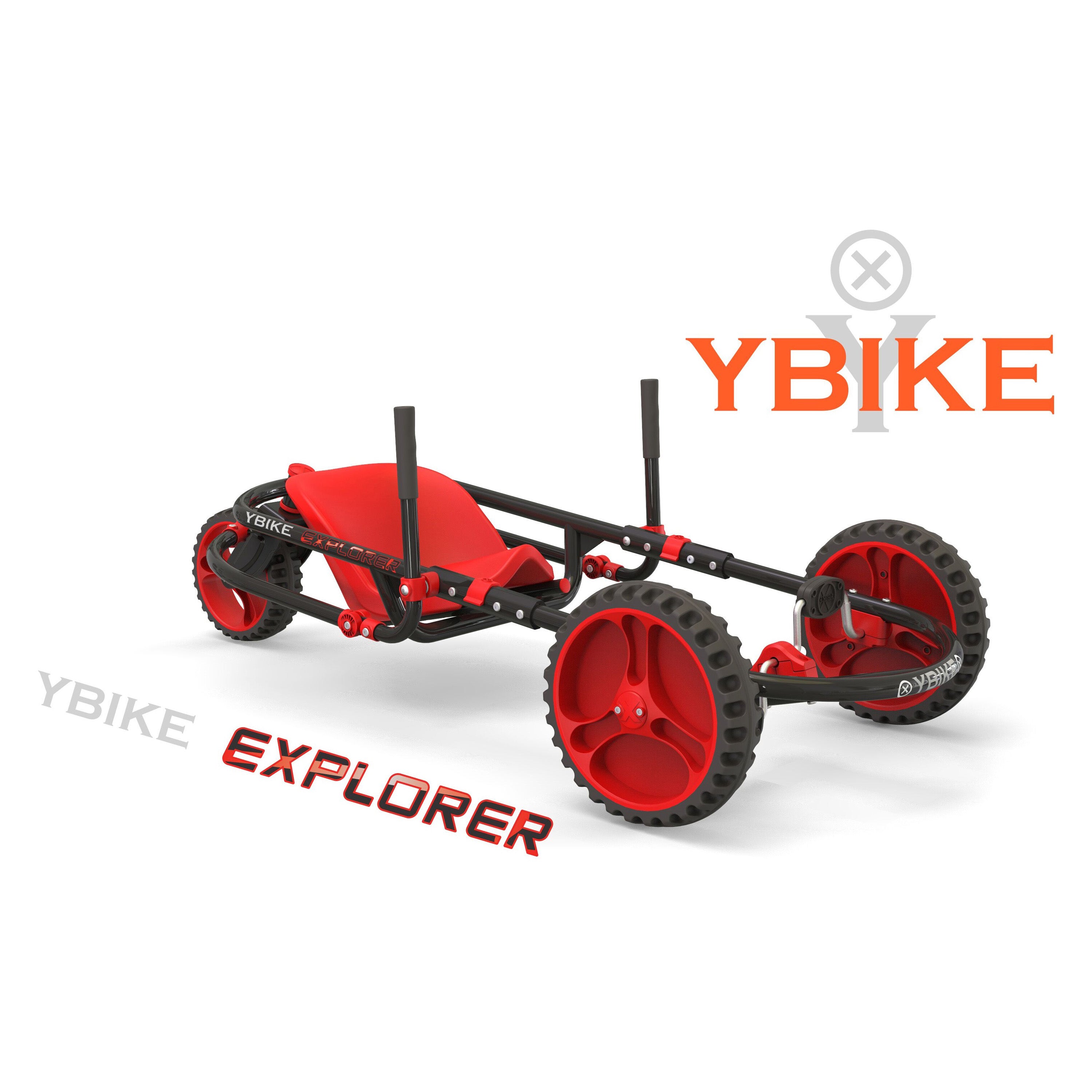 Ybike Explorer 3.0 Children's Pedal Go Kart， Red/Black