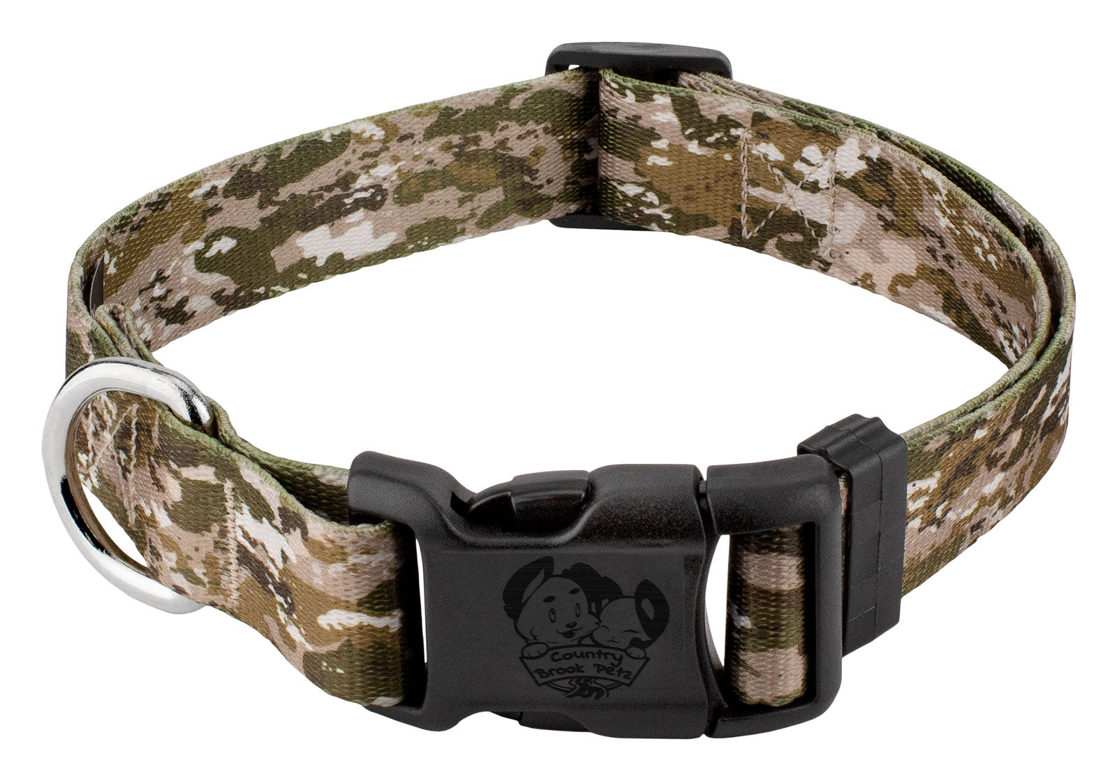 Country Brook Petz® Deluxe Desert Viper Camo Dog Collar - Made in The U.S.A.， Extra Small