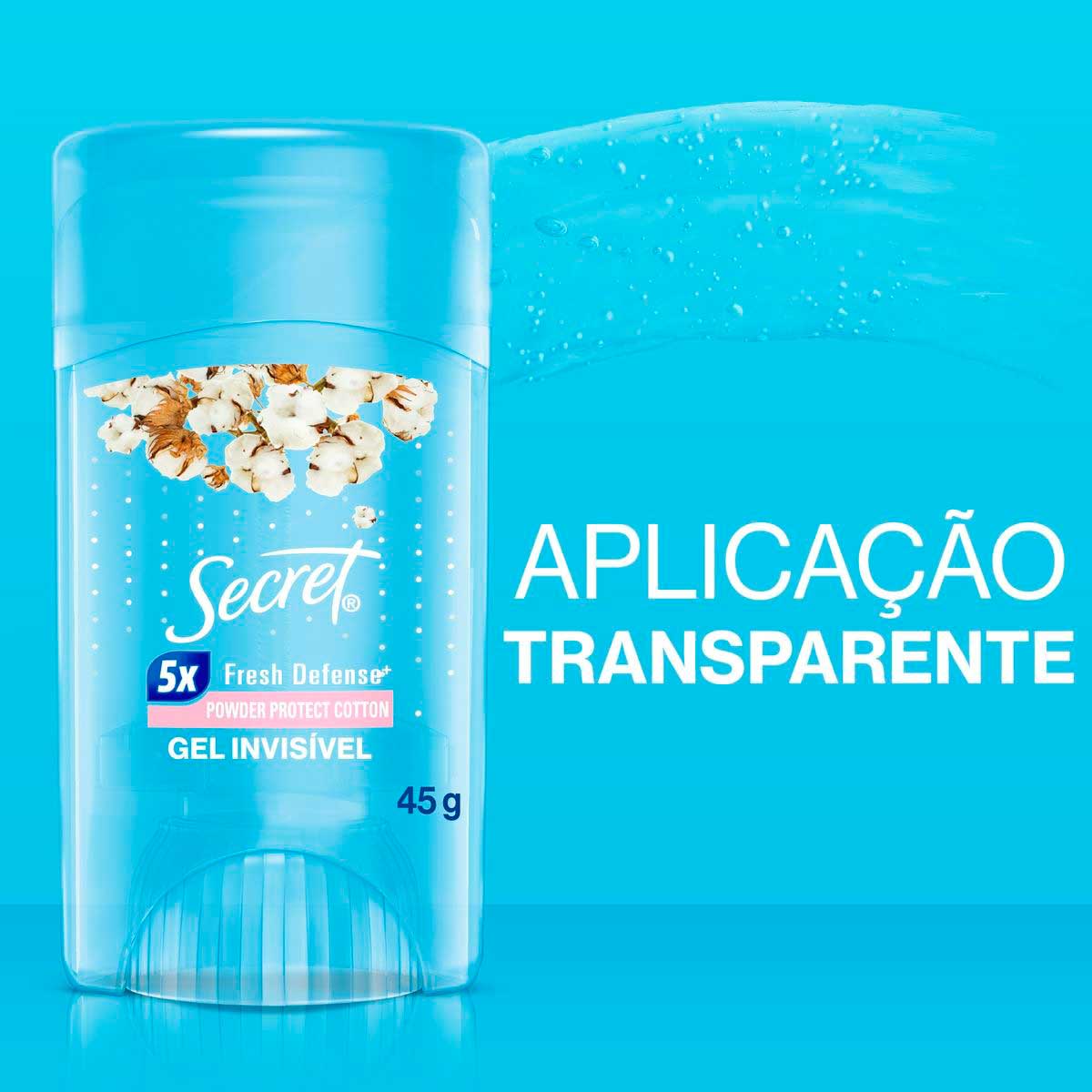 Desodorante Gel Antitranspirante Secret Algodao 45g