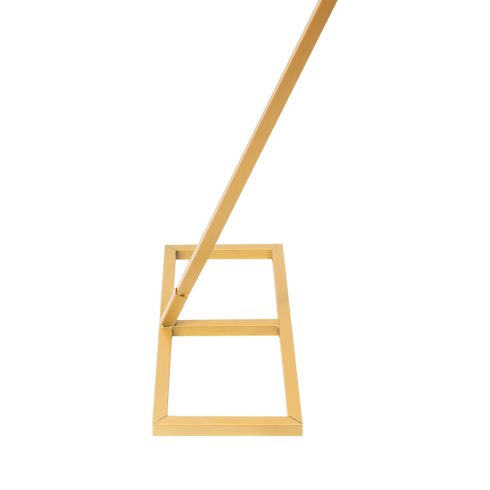 Flkoendmall 99" Pentagon Arch Wedding Backdrop Stand Gold Wrought Iron Framework Flower Rack