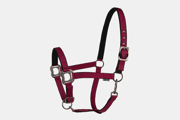 Lettia Viper Halter w/ B/A Tab- Hot Pink/Black Oversize