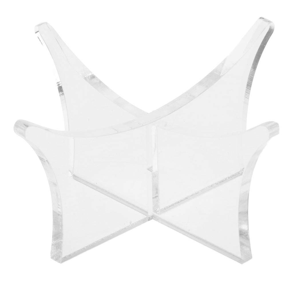 Deluxe Ball Stand - Holds Football， Basketball， Volleyball， Bowling Soccer Ball - Display Holder - Choose of Colors Clear