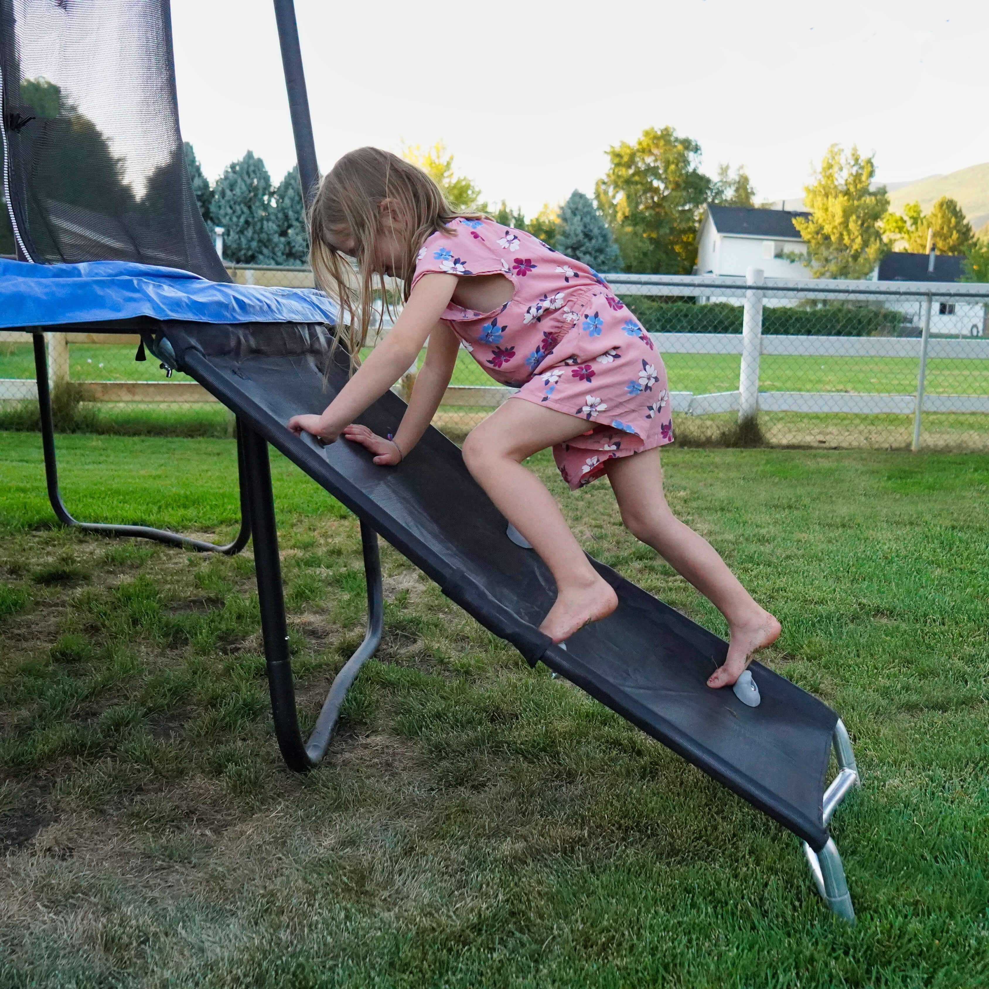 TrampolinePro Jump Climber， Full Size Ladder Ramp Slide， Model #200072