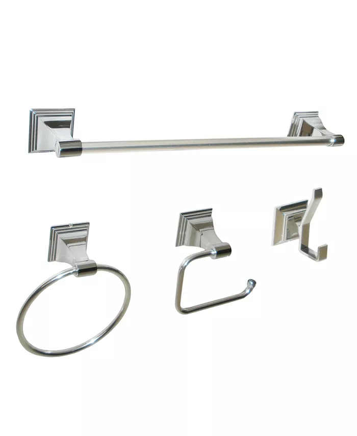Arista Bath Products Arista Leonard 4-Pc. Set Chrome Finish