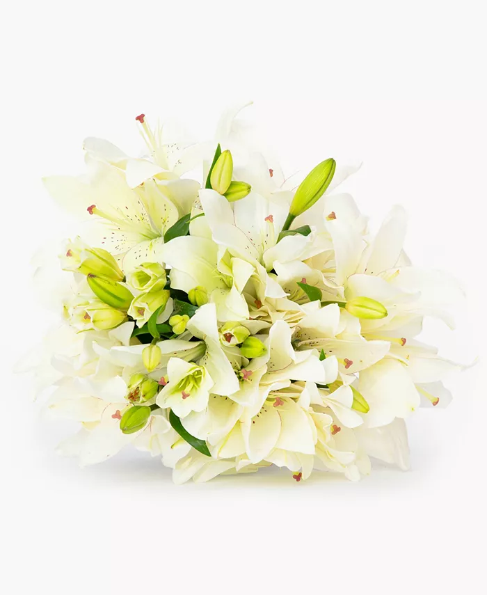 BloomsyBox Casablanca White Lilies Fresh Flower Bouquet