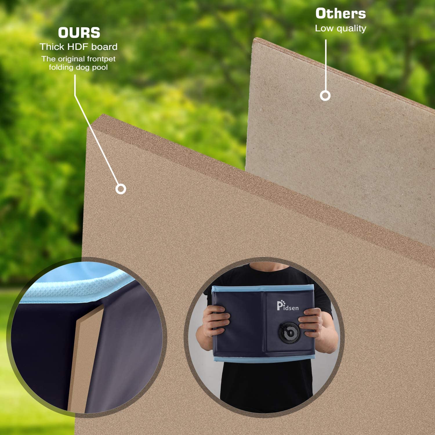 Intera Foldable Pet Swimming Pool Portable Dog Pool Kids Pets Dogs Cats Outdoor Bathing Tub Bathtub Water Pond Pool and Kiddie Pools