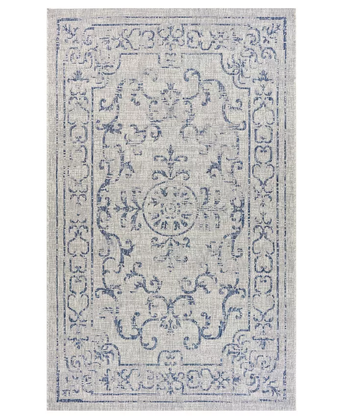 LR Home Sunny SUNSH81249 5' x 8' Outdoor Area Rug