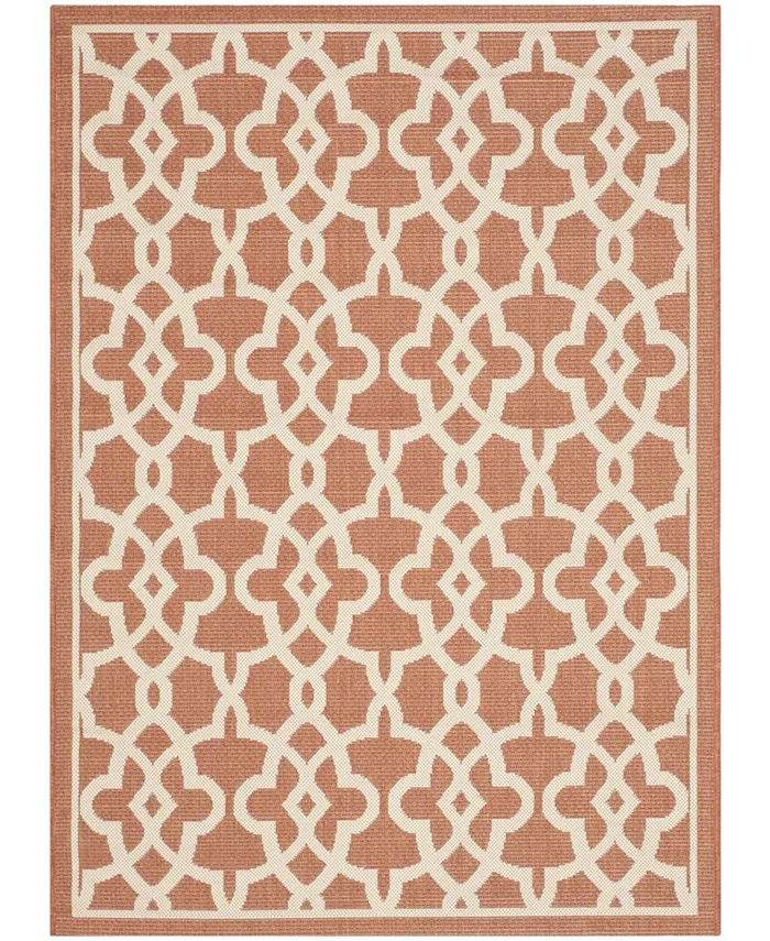 Safavieh Courtyard Terracotta and Beige 5'3