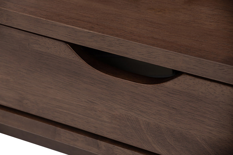 LAMAR Console Table with 2 Drawers 122cm - Walnut