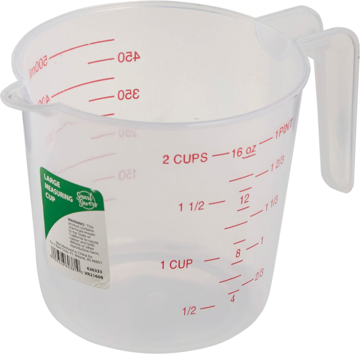 Smart Savers Measuring Cup 2 Cup White (Pack of 12)