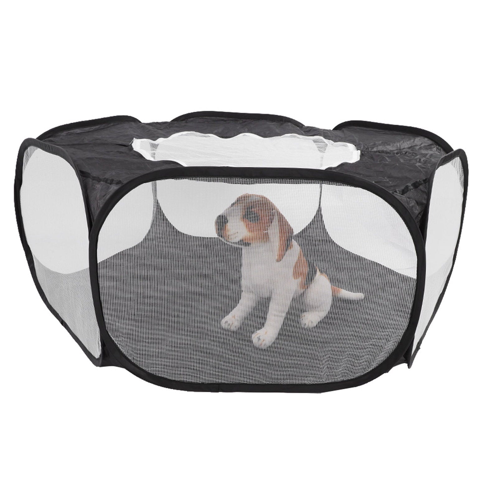 Cat  Cage Tent Playpen Small Pet Playpen， Cloth Pet Folding Playpen， Hamsters For Outdoor Black