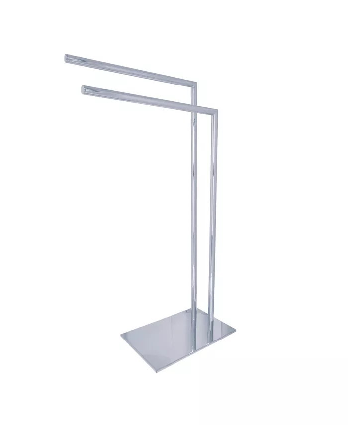 Kingston Brass Pedestal Dual Towel Rack in Polished Chrome
