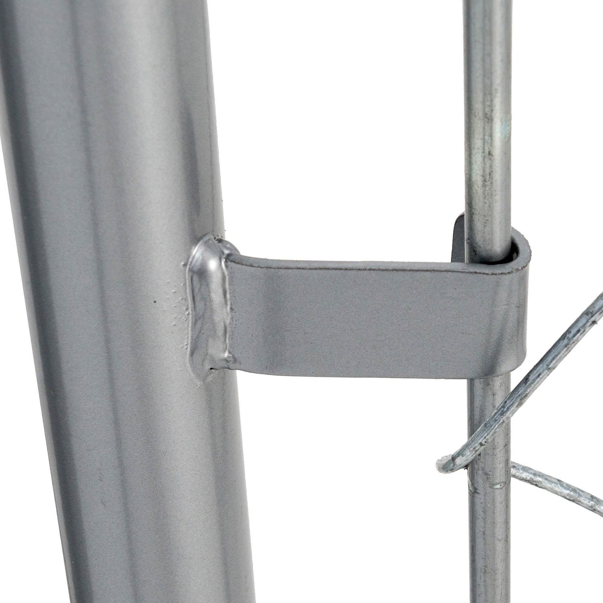 Lucky Dog 10 x 10 Ft Outdoor Steel Chain Link Dog Kennel and Waterproof Roof Cover