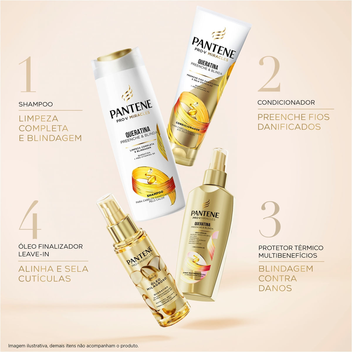 Condicionador Pantene Pro-V Miracles Queratina Preenche e Blinda 250ml