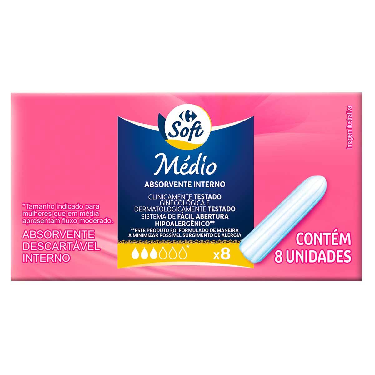 Absorvente Intimo Carrefour Medio 8 unidades
