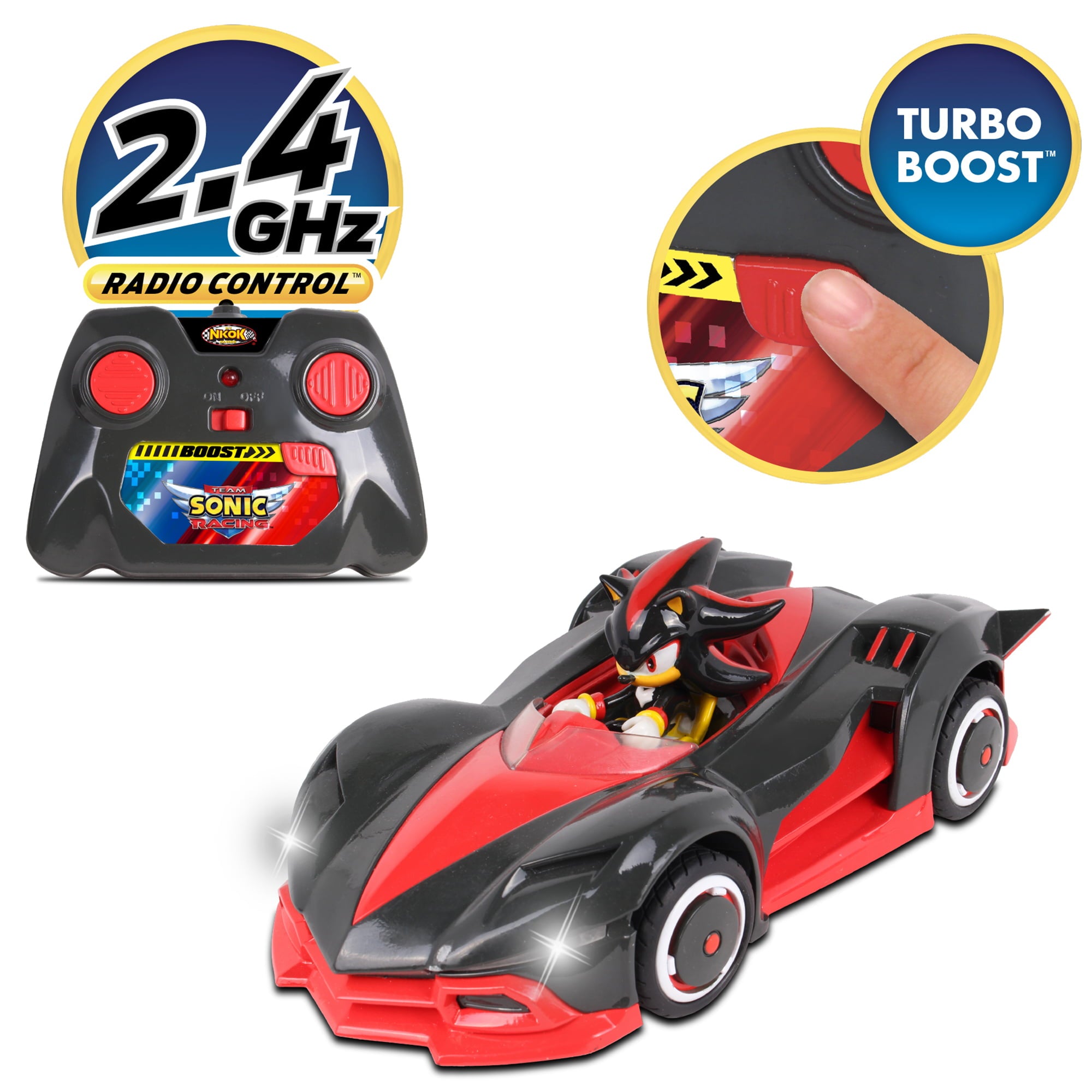 NKOK Sonic Team Racing Radio Controlled Shadow The Hedgehog w/ Turbo Boost