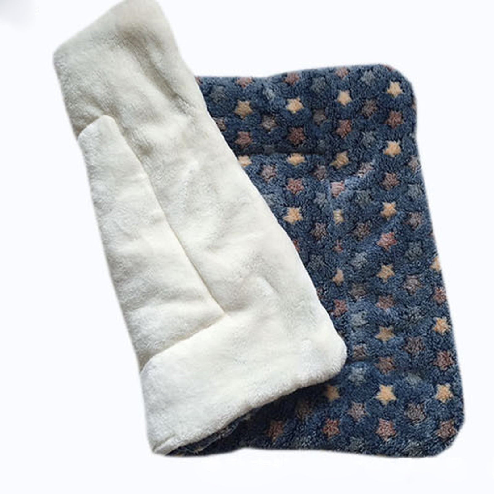 STEADY Large Dog Pet Sleep Mat Soft Warm Reversible Fleece Crate Bed Mat Kennel Pad Cage Cushion For Large Small Medium Dog Cat