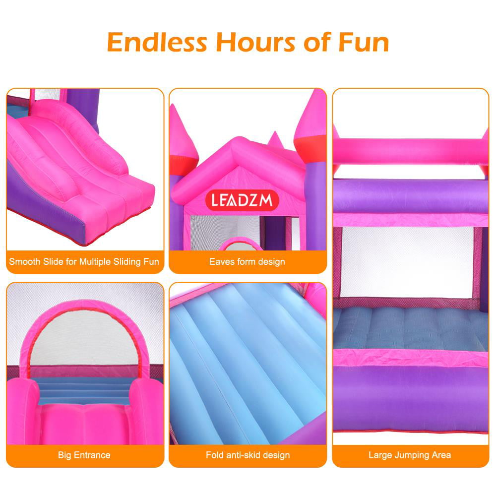 SalonMore Kids Safety Inflatable Bounce House Jumper Slide w/ 350W Blower