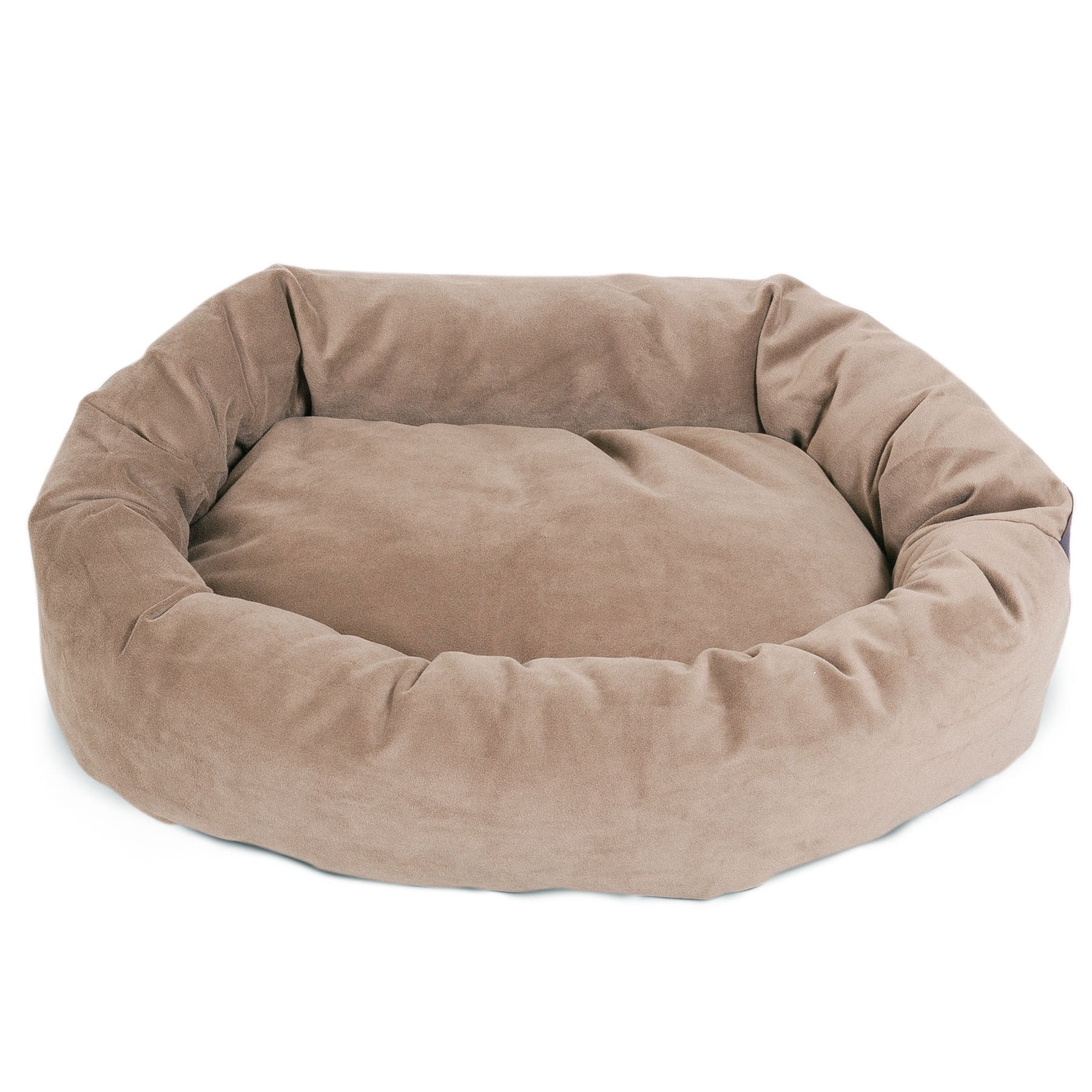 Majestic Pet | Suede Bagel Pet Bed For Dogs， Stone， Extra Large