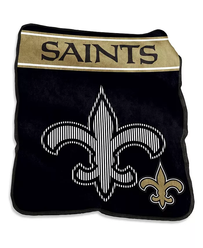 Logo Brands New Orleans Saints 60'' x 80'' XL Raschel Plush Throw Blanket