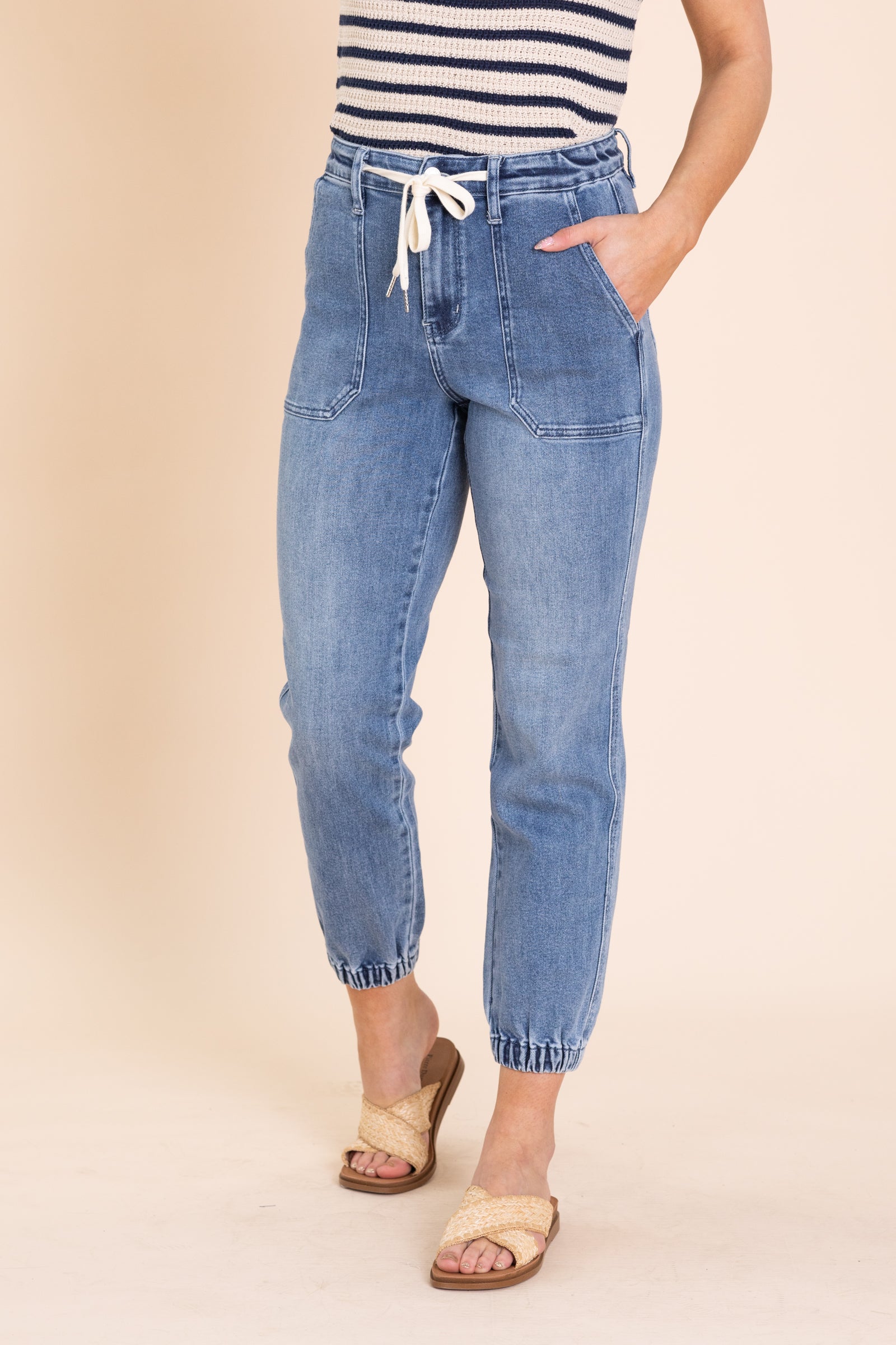 Judy Blue Medium Wash Denim Jogger