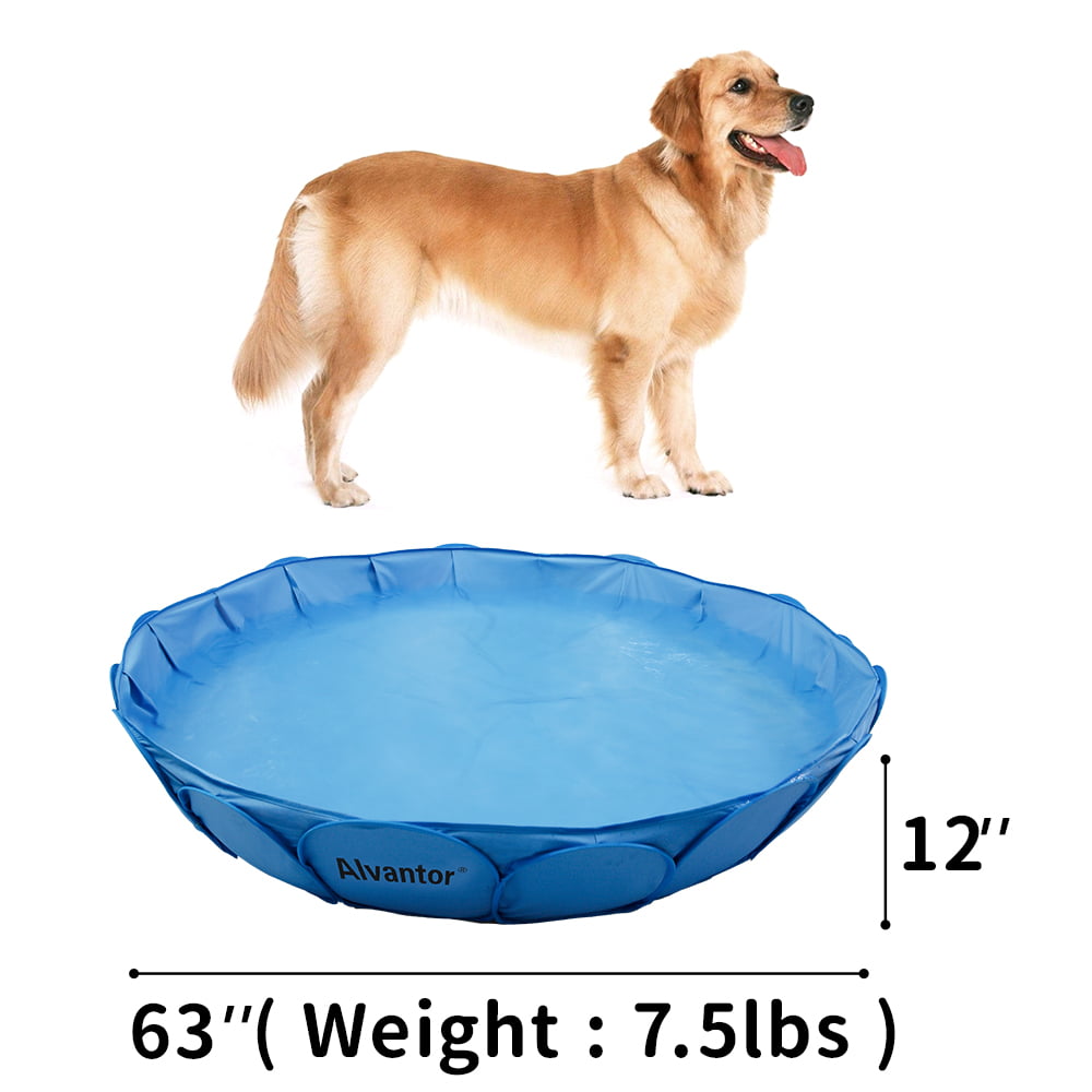 Alvantor Pet Swimming Pool Dog Bathing Tub Kiddie Pools Cat Puppy Shower Spa Foldable Portable Indoor Outdoor Pond Ball Pit 63
