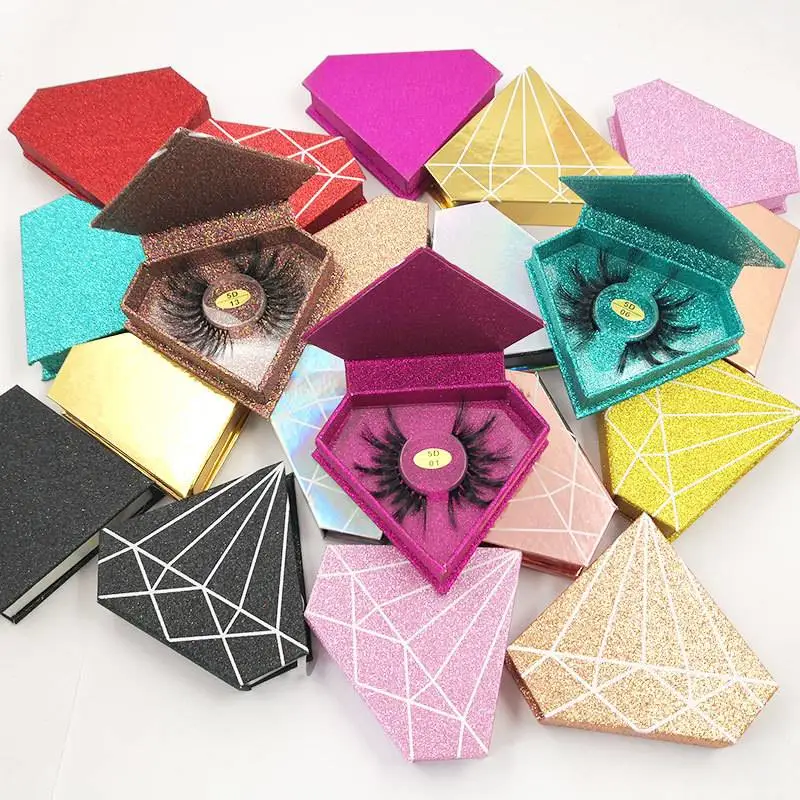 Diamond Shape Mink Eyelashes Box