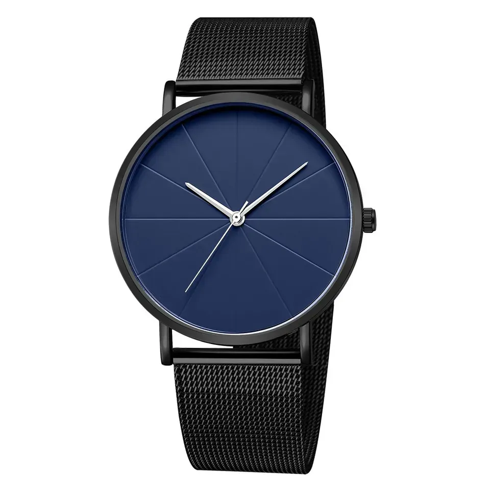 LIUYANGTIAN Men Business Watches Ultra Thin Stainless Steel Mesh Belt Quartz Watch for Man Male