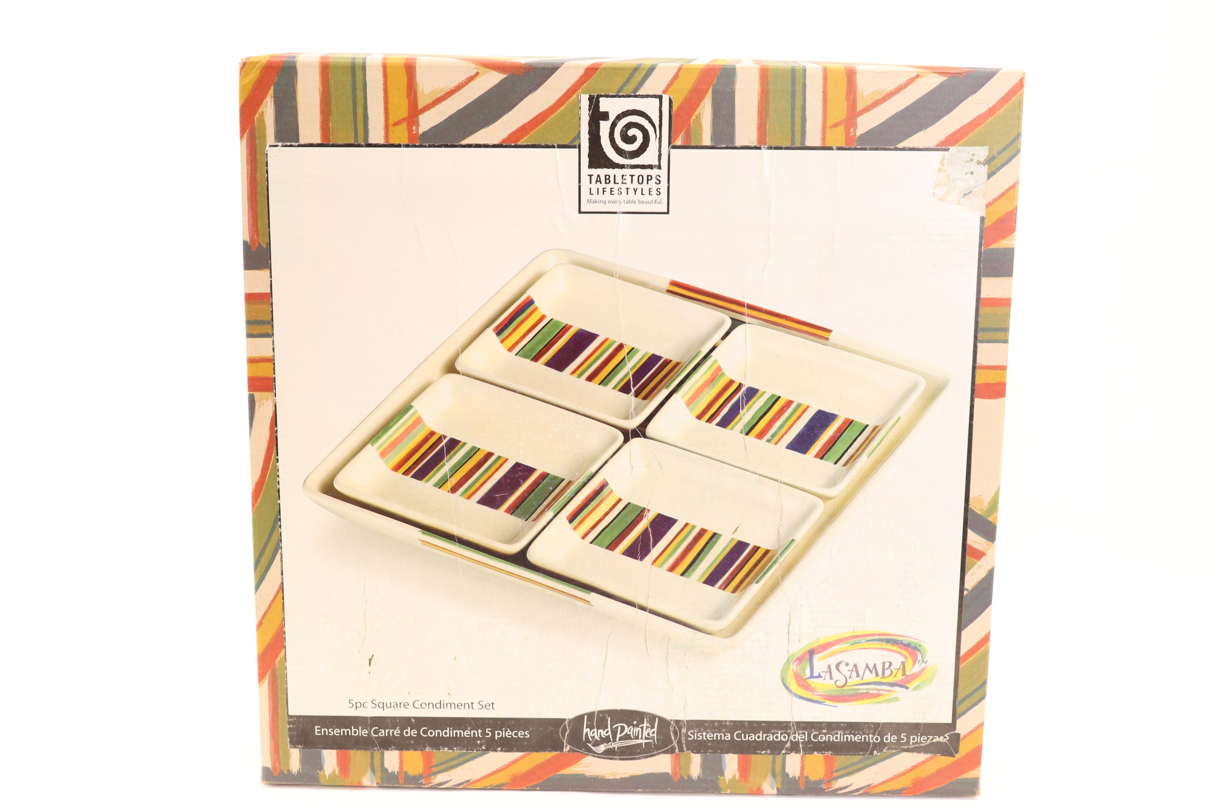 Tabletops Lifestyle La Samba 5-Piece Square Condiment Set