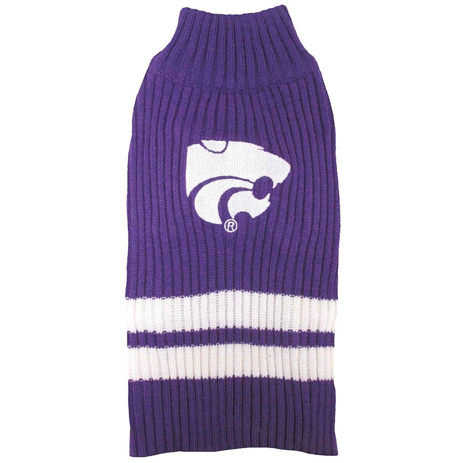 Pets First Collegiate Kansas State Wildcats Pet Dog Sweater - Licensed 100% Warm Acrylic knitted. 44 College Teams， 4 sizes