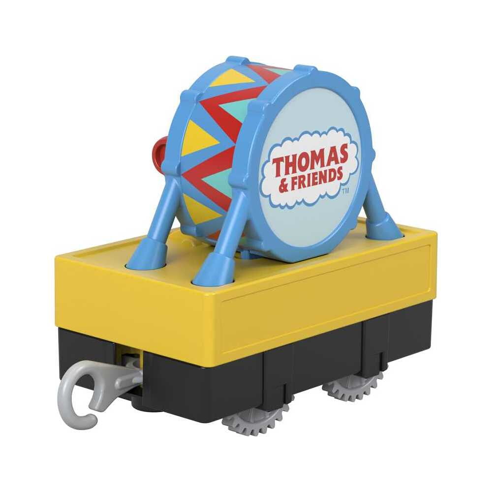 Thomas and Friends Party Train Percy Motorized Engine with Drum Cargo and Mail Car， 3 Pieces