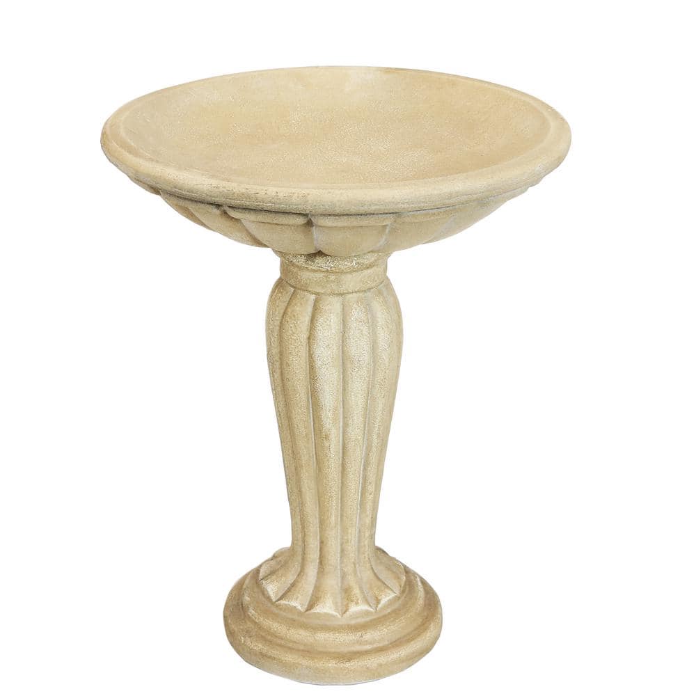 Sunnydaze Decor Grecian Garden Reinforced Concrete Bird Bath 16 in. FWD-488