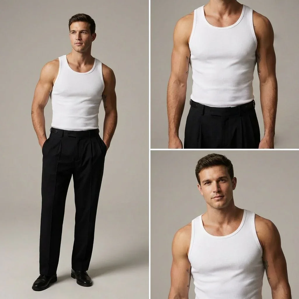 Regata Masculina Leon™ em Malha Premium com Modelagem Anatômica