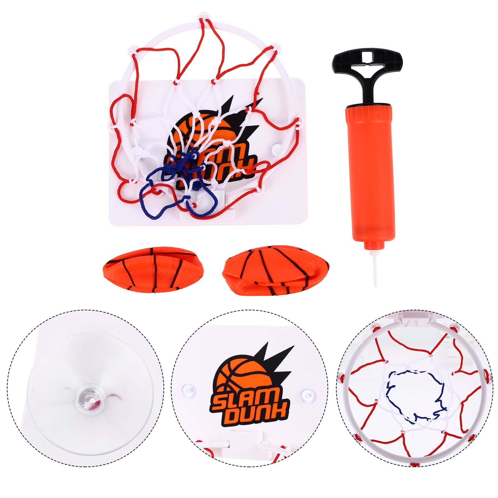 1 Set Plastic Toys Indoor Hanging Basketball Mini Basketball and Board