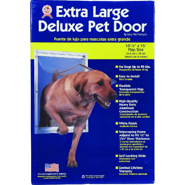 Ideal Pet 10-1/2 In. x 15 In. XL Aluminum White Pet Door