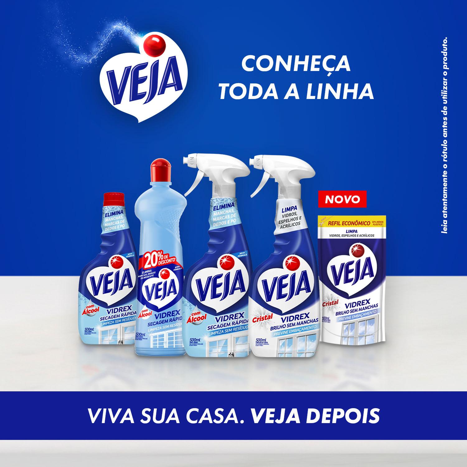 Limpa Vidros Veja Vidrex Tradicional 500ml Oferta