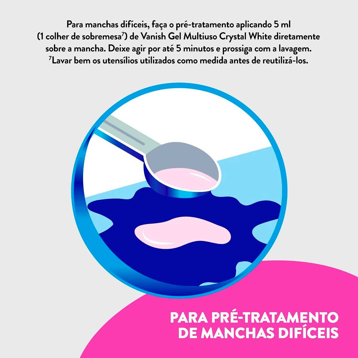 Tira Manchas Vanish Liquido Crystal White para roupas brancas Refil Economico 500ml