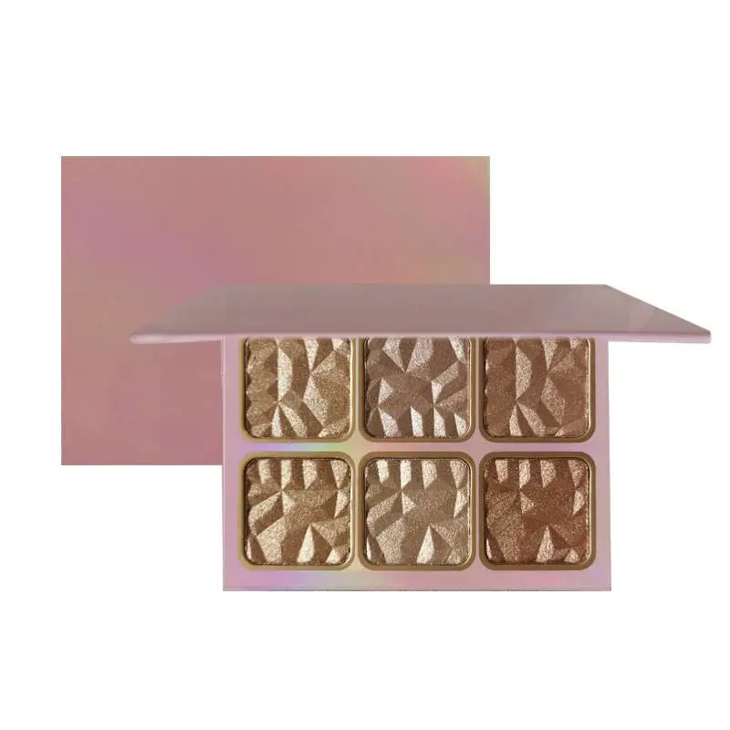 6 Colors Highlighter Palette Highlighter Makeup Palette Diamond Shimmer Highlighter Palette